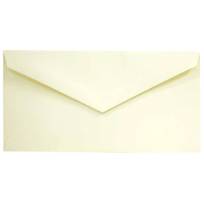 JAM Paper 3.875" x 7.5" Ivory Wove Monarch Strathmore Invitation Envelopes, 50ct.