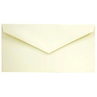 JAM Paper 3.875" x 7.5" Ivory Wove Monarch Strathmore Invitation Envelopes, 50ct.