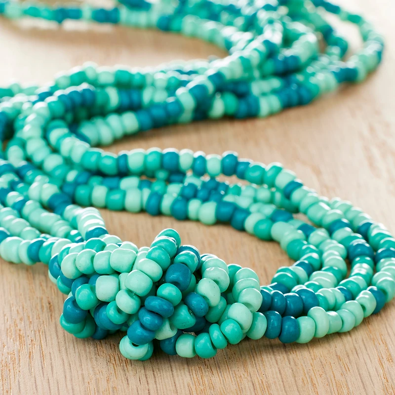 Mint Blue Mix Glass Seed Beads, 6/0 by Bead Landing™