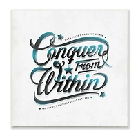Stupell Industries Conquer From Within Wooden Wall Plaque