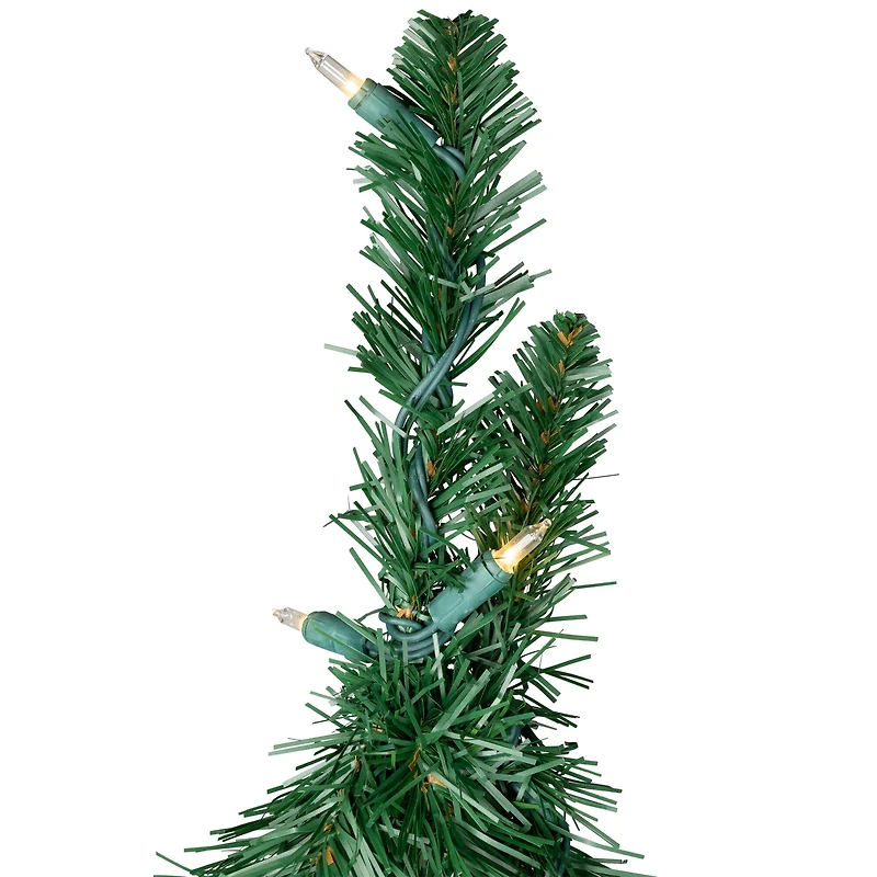 4ft. Pre-Lit Pencil Alpine Artificial Christmas Tree, Clear Lights
