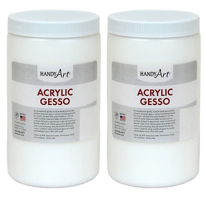 Handy Art® 32oz. White Acrylic Gesso, 2ct.