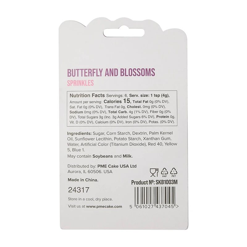 PME Cake Sweet Street™ Butterfly & Blossoms Sprinkles