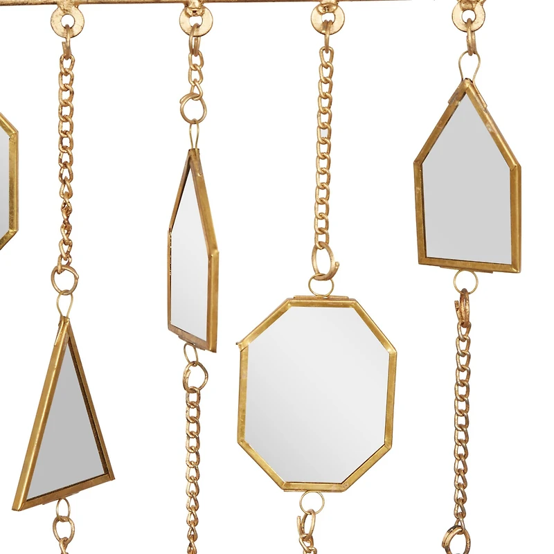 36" White & Gold Metal Eclectic Windchime
