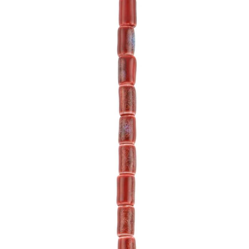 Red Tube Ceramic Beads, 9.8mm by Bead Landing™