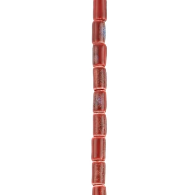 Red Tube Ceramic Beads, 9.8mm by Bead Landing™