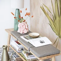 Hello Honey® 27.5" Green Reactive Glaze Ceramic Table Lamp with Linen Shade