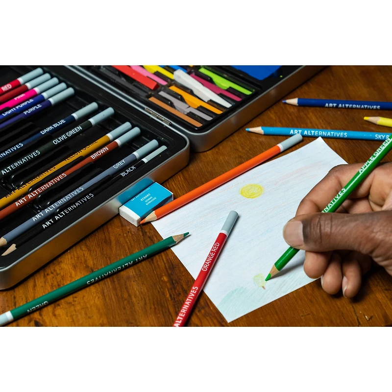 Art Alternatives 60-Piece Artist Drawing Art Set