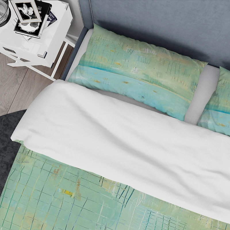 Designart 'Dreaming of the Shore I' Geometric Bedding Set