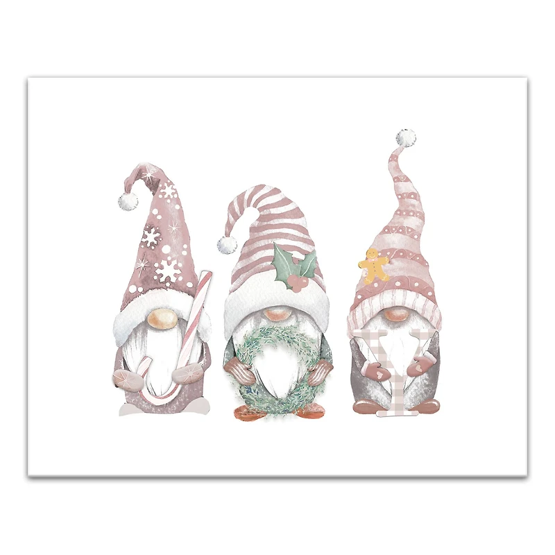Joy Christmas Gnomes Canvas Wall Art