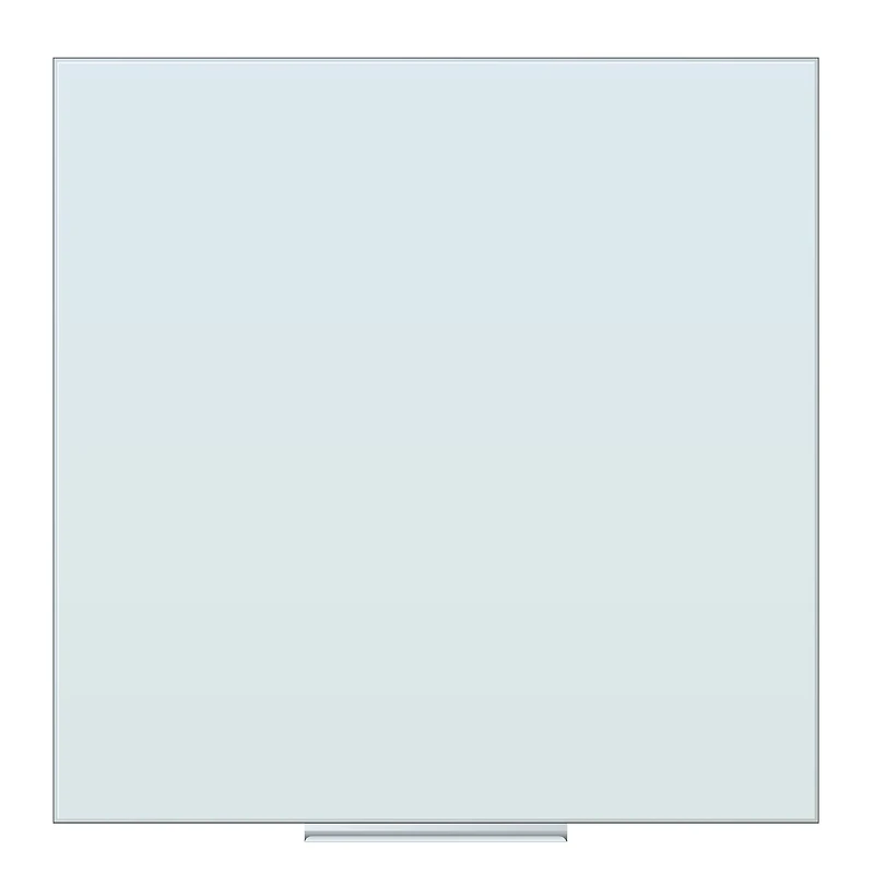 U Brands White 36" x 36" Frosted Surface Glass Non-Magnetic Dry Erase Board
