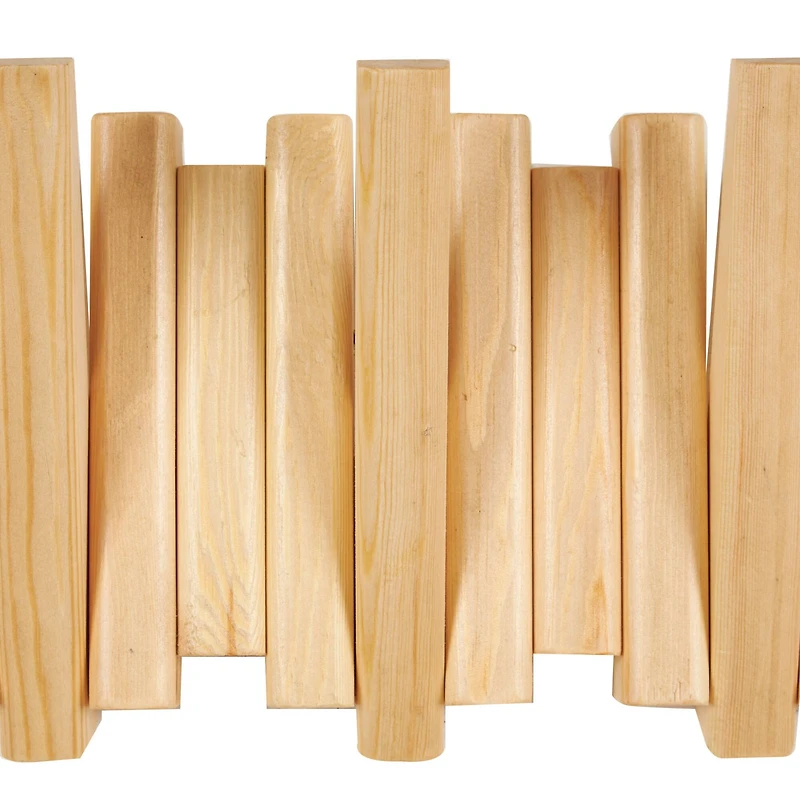 Brown Wooden Stick 7 Hanger Wall Hook
