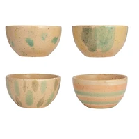 Hello Honey® 4.75" Abstract Round Terra Cotta Bowl Set