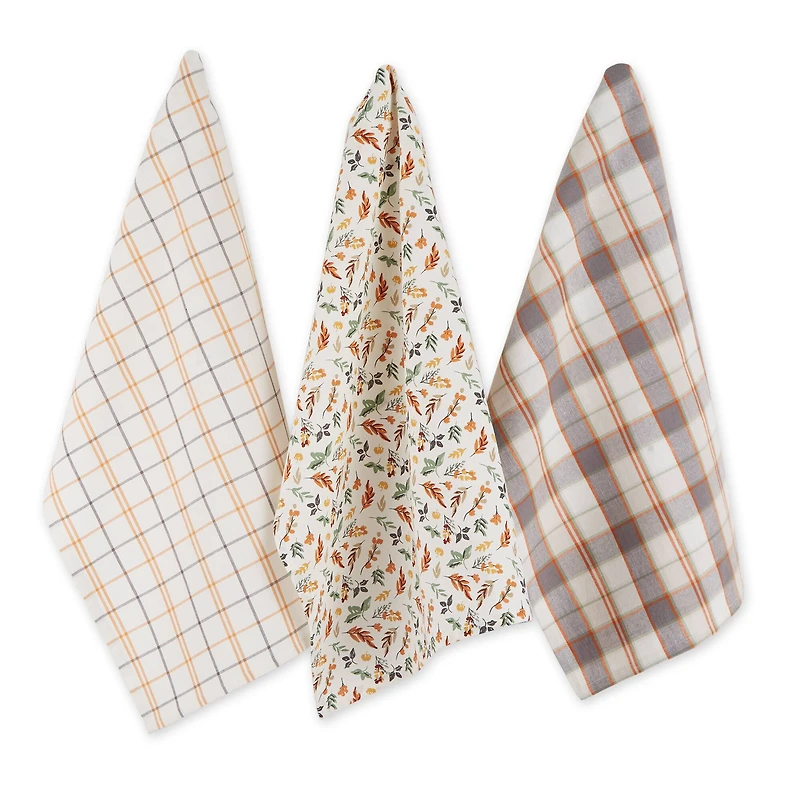 DII® Crisp Leaves Dishtowel Set