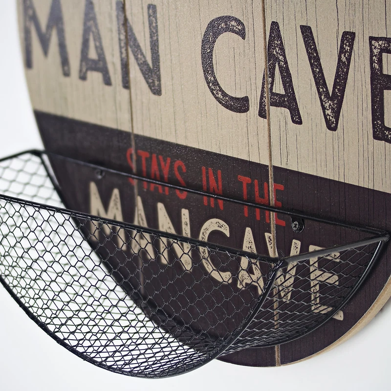 What Happens In The Man Cave Bottle Opener & Cap Catcher