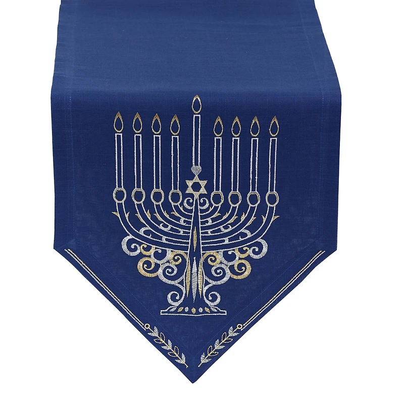 DII® 108" Embroidered Menorah Table Runner