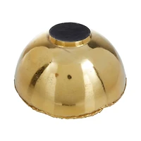 Set of 3" Gold Aluminum Modern Decorative Bowl, 6" x 14" x 14"