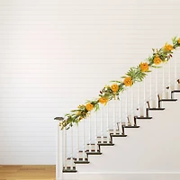 5ft. Orange Peony Artificial Fall Harvest Garland