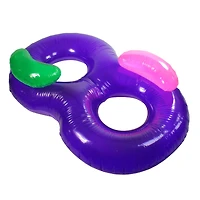 76" Purple Side by Side Inflatable Swimming Pool Lounger Raft