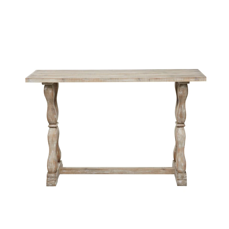 Brown Fir Farmhouse Console Table, 32" x 48" x 16"