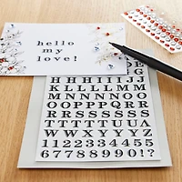 12 Packs: 213 ct. (2556 total) Black Printed Alphabet Stickers by Recollections™