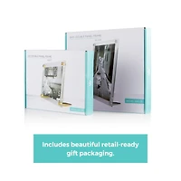 Wexel Art Clear Acrylic Tabletop Floating Picture Frame with Graphite Hardware
