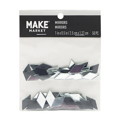 1" Diamond Glass Mirrors, 50ct. by Make Market®