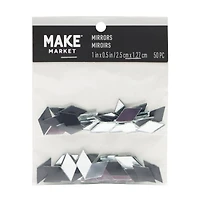 1" Diamond Glass Mirrors, 50ct. by Make Market®