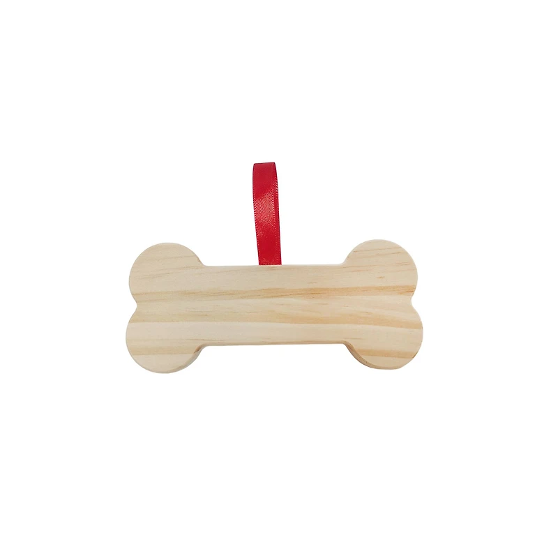 5" Dog Bone DIY Pinewood Ornament by Make Market®
