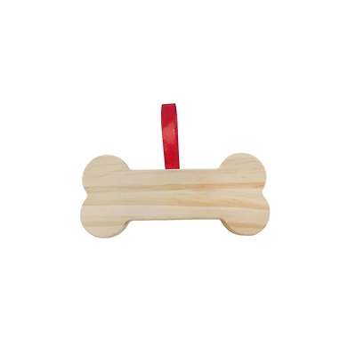 5" Dog Bone DIY Pinewood Ornament by Make Market®