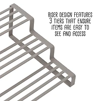 Honey Can Do Gray 3-Tier Adjustable Spice Rack Organizer