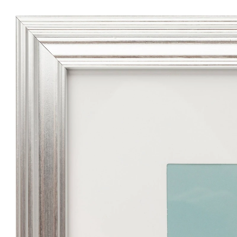 Aspect 5" x 7" Silver Narrow Frame with Mat by Studio Décor®