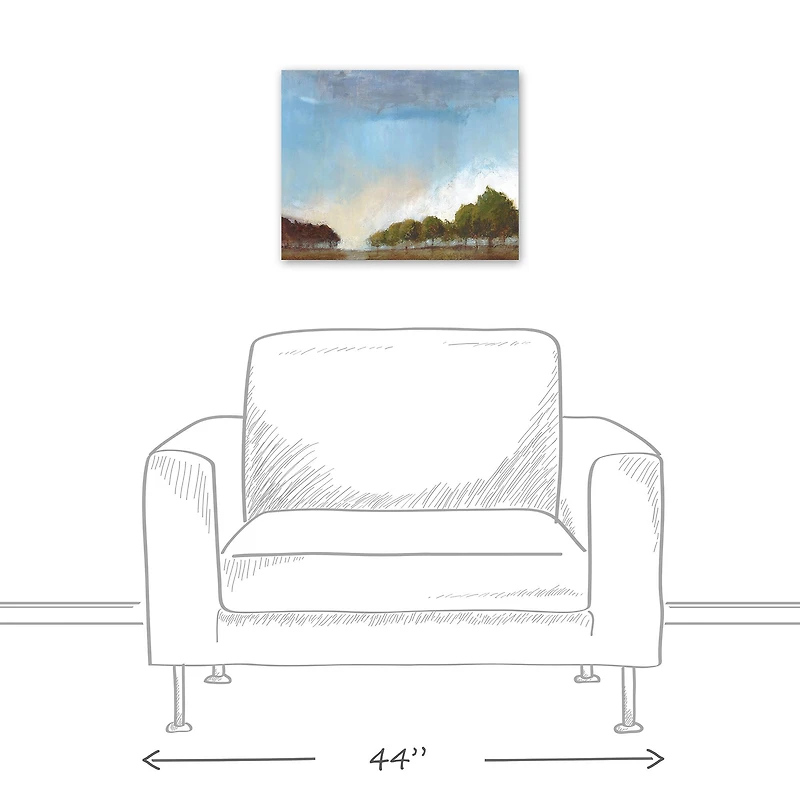 Bright Treeline 20" x 16" Canvas Wall Art