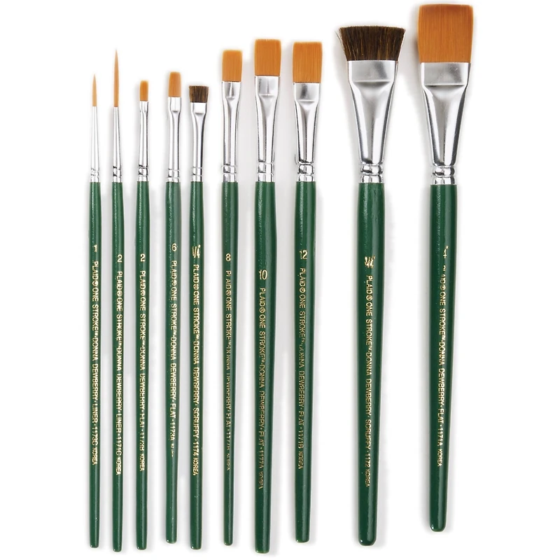 Plaid® One Stroke Brush Set, 10ct.