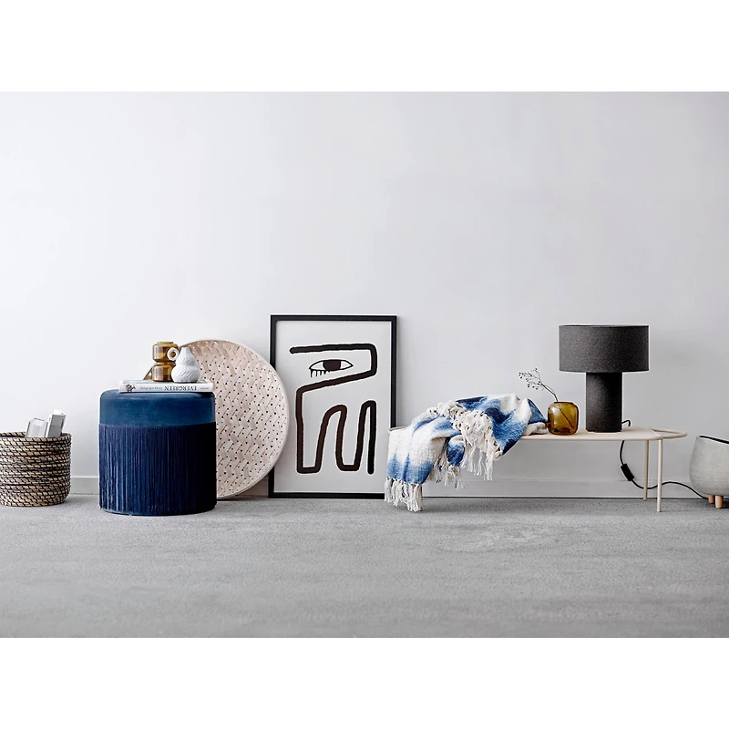 Hello Honey® Gray Wool Blend Table Lamp & Shade Set