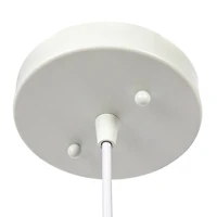 Hello Honey® Sienna Matte White Boho Ceramic Ceiling Light with White Fabric Cord