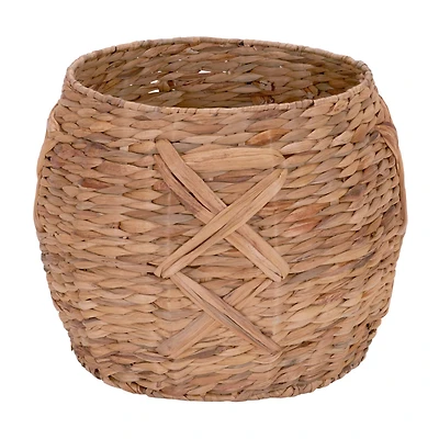 Household Essentials 16" X-Weave Round Wicker Floor Basket