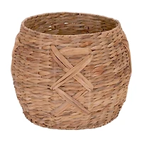 Household Essentials 16" X-Weave Round Wicker Floor Basket