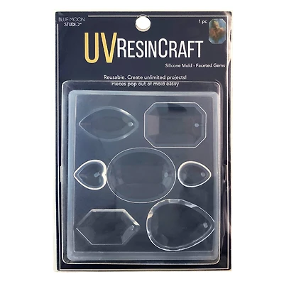 Blue Moon Studio™ UV Resin Craft Faceted Gems Flat Mold