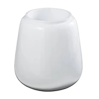 20" White Modern Wide Floor Vase