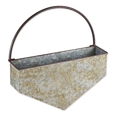 14.5" Diamond Galvanized Wall Planter