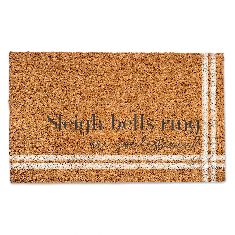 Sleigh Bells Ring 30" x 18" Door Mat