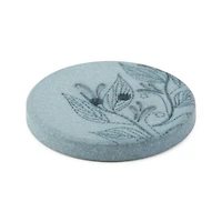Dritz® 28mm Dark Turquoise Recycled Hemp Round Floral Button, 3ct.