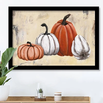 Pumpkin Paint Black Framed Print Wall Art