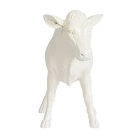 Hello Honey® 12" White Rustic Farmhouse Cow Taper Candle Holder
