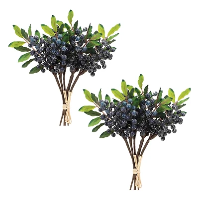 11" Blue Berry Foliage Bundles, 2ct.