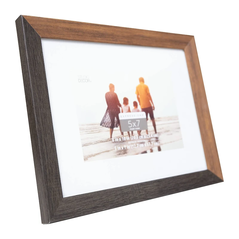 Expressions™ 5" x 7" Brown & Black Frame with Mat by Studio Décor®