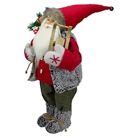 18" Standing Santa Christmas Figure Carrying Presents & Sled