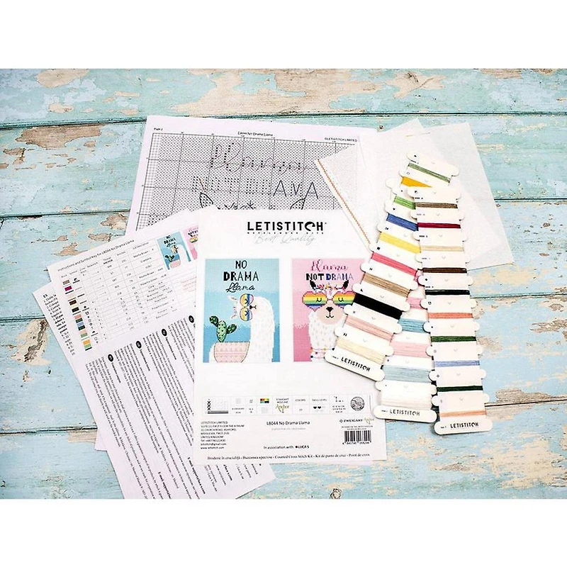 Letistitch No drama Llama Counted Cross Stitch Kit