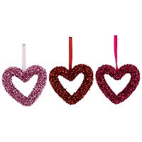 4" Shimmering Tinsel Hearts Valentine's Day Hanging Wall Décor, 18ct.